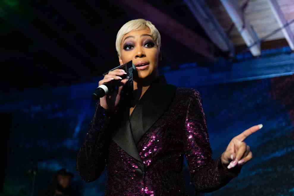 Monica attends the BET Music Showcase at City Market Social House on January 23, 2020 in Los Angeles, California.