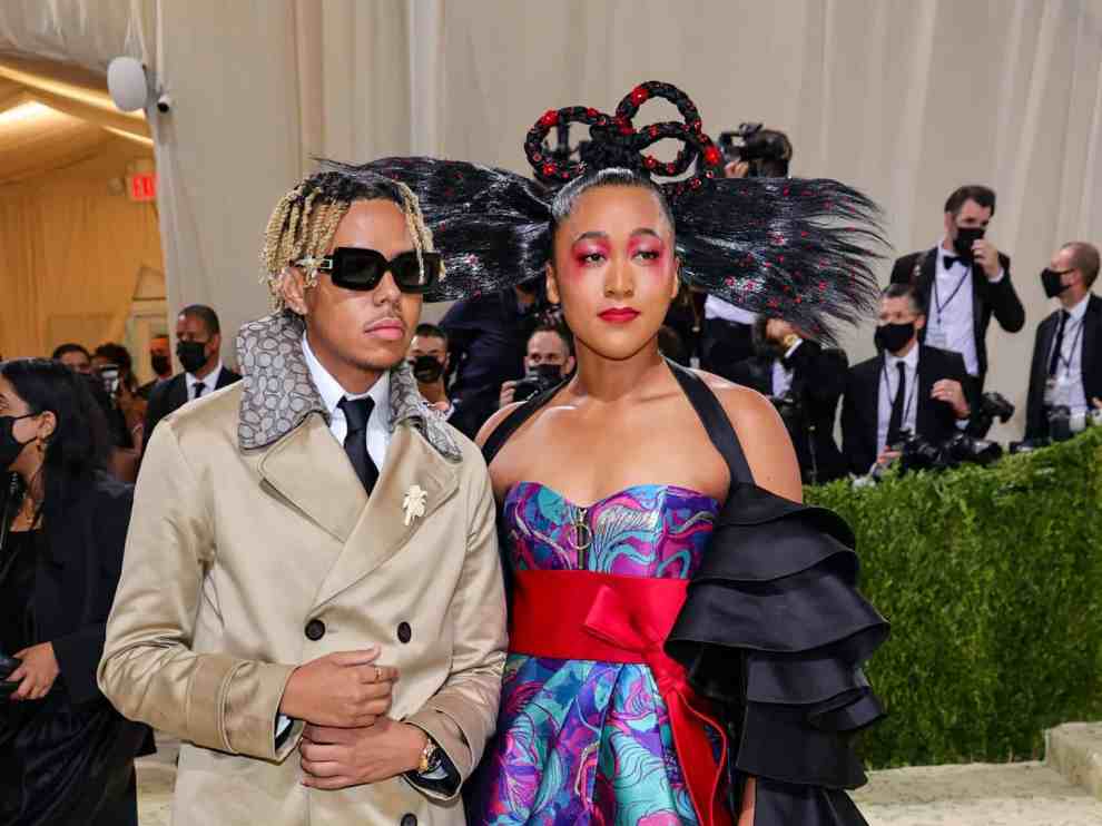 NEW YORK, NEW YORK - SEPTEMBER 13: Cordae and Naomi Osaka attend The 2021 Met Gala Celebrating In America: A Lexicon Of Fashion at Metropolitan Museum of Art on September 13, 2021 in New York City.