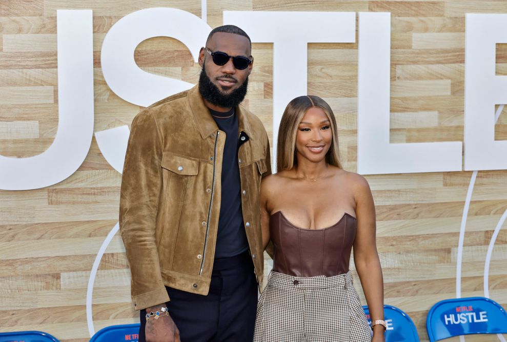 LeBron James and Savannah James attends Netflix's "Hustle" World Premiere at Regency Village Theatre on June 01, 2022 in Los Angeles, California.