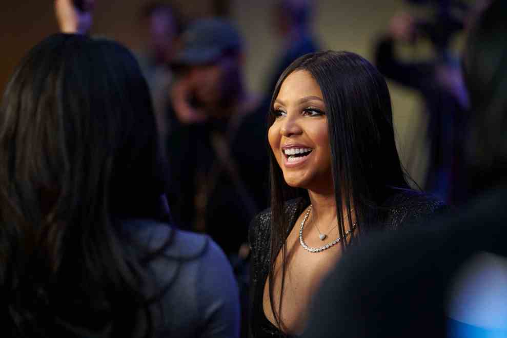 DALLAS, TX - JANUARY 18: Toni Braxton speaks with the press during the premiere of "Faith Under Fire: The Antoinette Tuff Story" at the Potter's House on January 18, 2018 in Dallas, Texas