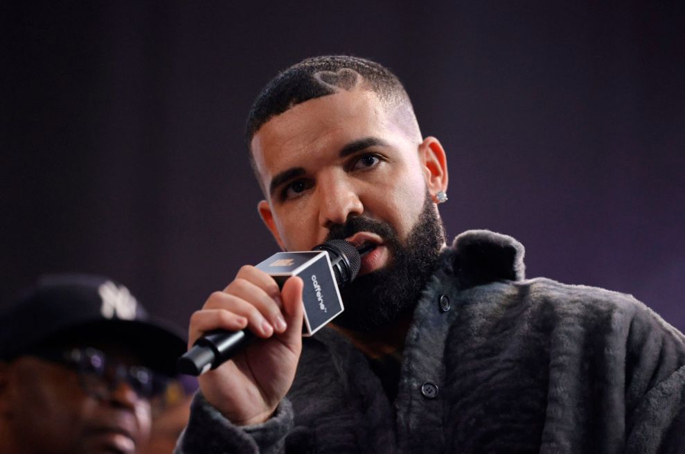 Drake speaks onstage during Drake's Till Death Do Us Part rap battle on October 30, 2021 in Long Beach, California.