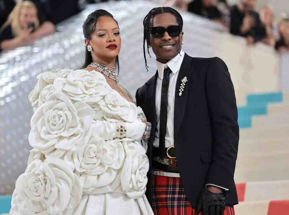 NEW YORK, NEW YORK - MAY 01: Rihanna and A$AP Rocky attend The 2023 Met Gala Celebrating "Karl Lagerfeld: A Line Of Beauty" at The Metropolitan Museum of Art on May 01, 2023 in New York City.