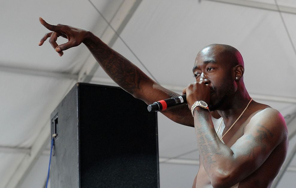 Hip Hop artist Freddie Gibbs performs on stage at the SKYY Vodka Stage At Governors Ball - Day 3 at Randall's Island on June 9, 2013 in New York City.