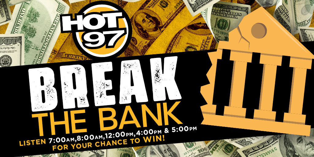 Win Cash 5x A Day w/ HOT 97’s Break The Bank!