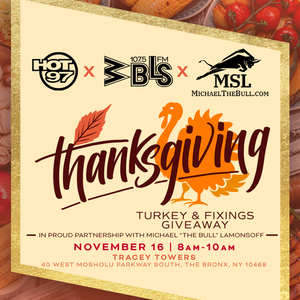 HOT 97, WBLS, and Michael Lamonsoff Give Out Hundreds of Turkey’s For Thanksgiving!