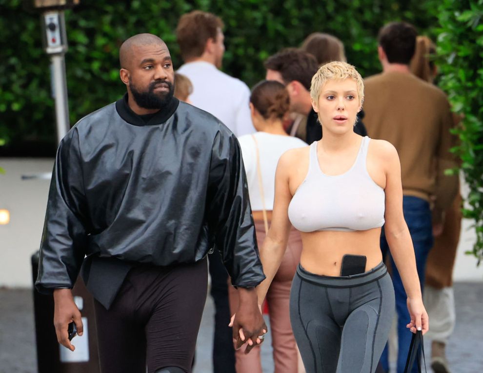 Kanye West and Bianca Censori are seen on May 13, 2023 in Los Angeles, California.