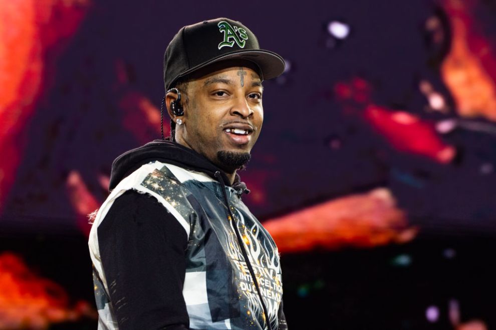 21 Savage performs at Roskilde Festival 2024 on July 04, 2024 in Roskilde, Denmark.