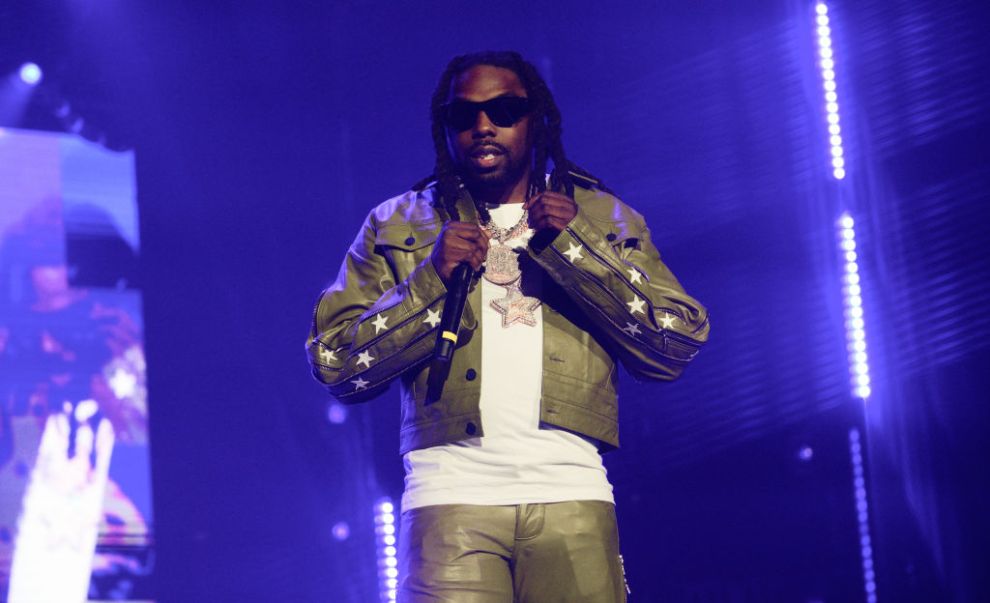 ATLANTA, GA - JANUARY 14: (EDITOR NOTE: A lens filter was used in this image.)Rapper Young Scooter performs during Future & Friends "One Big Party Tour" at State Farm Arena on January 14, 2023 in Atlanta, Georgia.