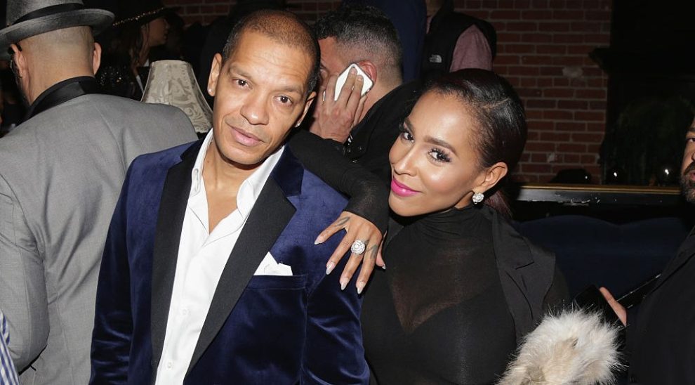 Peter Gunz and Amina Buddafly pose as New Edition Celebrates Their Star On The Hollywood Walk Of Fame at Warwick on January 23, 2017 in Hollywood, California.