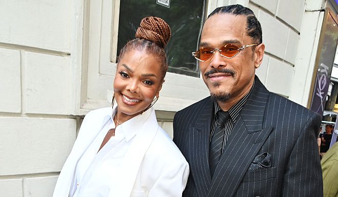 Janet Jackson and Maxwell attend the 1500th performance of "Cabaret At The Kit Kat Club" on July 7, 2025 in London, England.