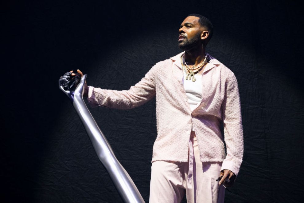 Mario performs on stage during the Champagne & Roses Tour at Accor Arena on March 23, 2024 in Paris, France.