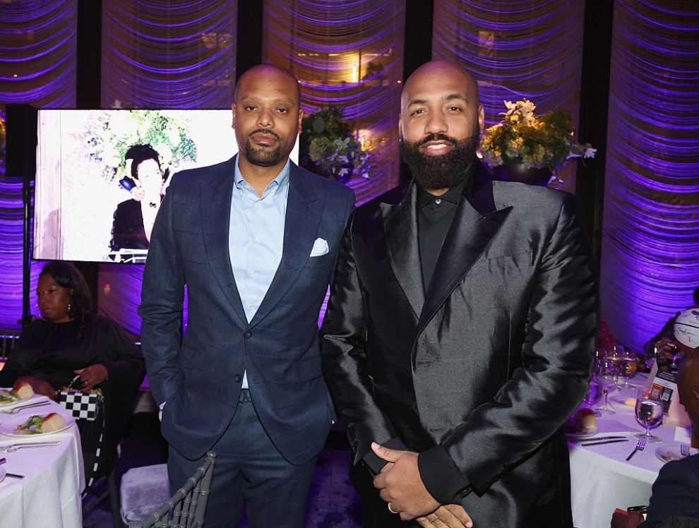 Rashad Bilal and Troy Millings attend Riverside Hawks Sports Gala With Earn Your Leisure on October 29, 2025 in New York City.