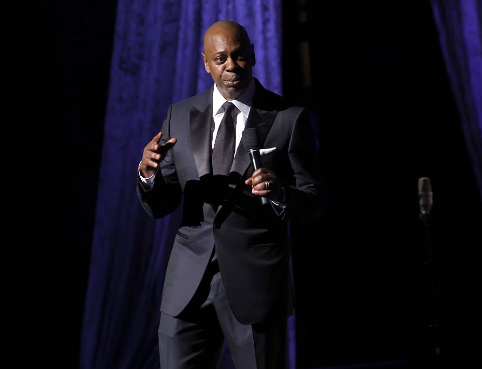 Dave Chappelle speaks onstage during the Jazz at Lincoln Center Gala on April 30, 2025 in New York City.