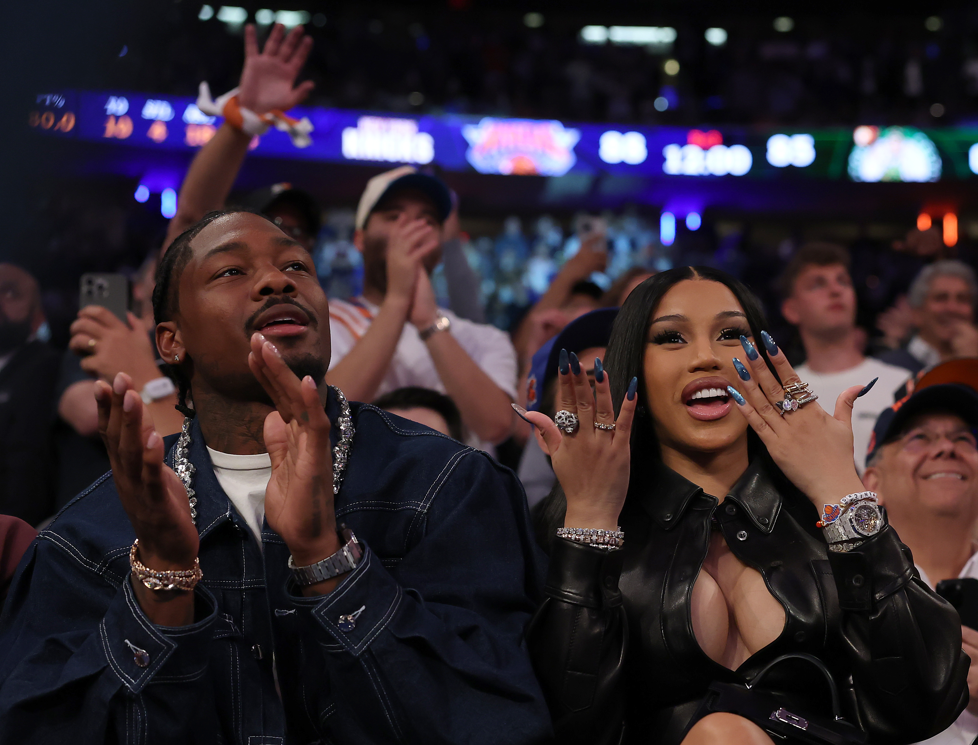 Cardi B Hits the Field With Stefon Diggs as Patriots Punch Their Ticket to the Super Bowl