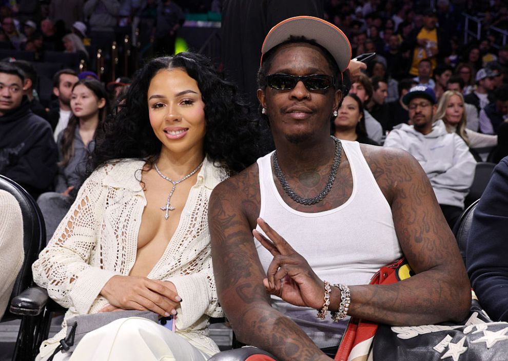 Mariah the Scientist and Young Thug attend a basketball game between the Los Angeles Lakers and the Los Angeles Clippers at Crypto.com Arena on November 25, 2025 in Los Angeles, California. NOTE TO USER: User expressly acknowledges and agrees that, by downloading and or using this photograph, User is consenting to the terms and conditions of the Getty Images License Agreement.
