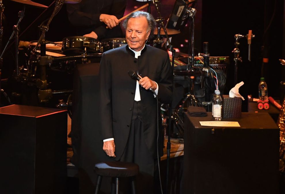 DULUTH, GEORGIA - DECEMBER 06: Julio Iglesias performs in concert at Infinite Energy Center on December 06, 2019 in Duluth, Georgia.