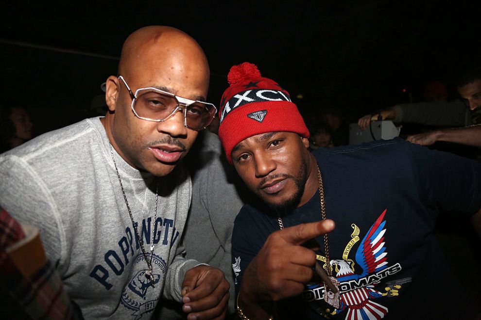 Dame Dash and Cam'ron attend the DipSet U.S.A. x Agenda event at Above Allen on January 22, 2014 in New York City.