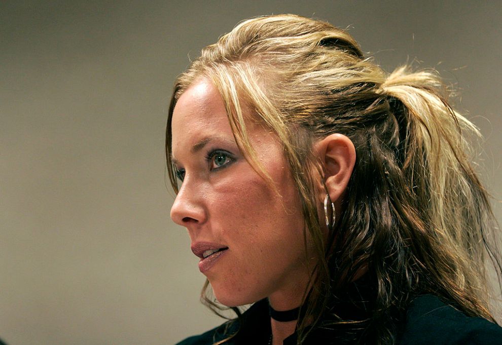 MT. CLEMENS, MI - MARCH 26: Kim Mathers appears in Macomb County Circuit Court March 26, 2007 in Mt. Clemens, Michigan. Mathers' ex-husband, Marshall Mathers, also known as rapper Eminem, filed a motion seeking to prohibit her from making derogatory, disparaging, inflammatory and otherwise negative comments about him in public, claming that her comments could harm the couples' daughter Hailie.