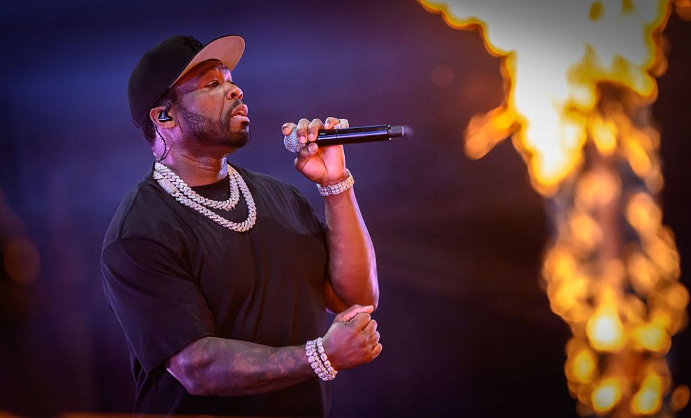 50 Cent performs onstage during a concert at Tottenham Hotspur Stadium on July 3, 2025 in London, England.