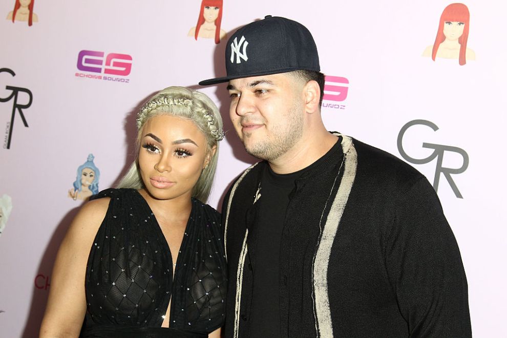 Model Blac Chyna and Rob Kardashian attends Birthday Celebration And Unveiling Of Her "Chymoji" Emoji Collection at Hard Rock Cafe, Hollywood, CA on May 10, 2016 in Hollywood, California.